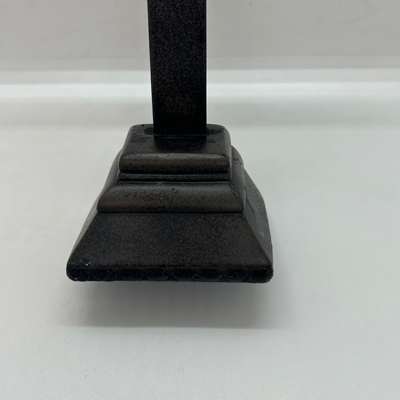 NEW Vintage Dark Brown Metal Crucifix Cross Star Wall Hang or Free Stand 10” - Picture 6 of 9